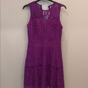 Adelyn Rae Magenta Skater Dress